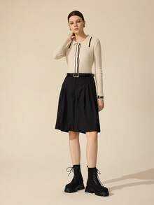 CUCCOO BASICS 女士厚底休闲舒适中筒靴，适合日常穿着 - 黑色 - 查看 6