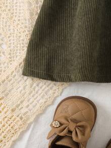 SHEIN 2pcs Baby Girls Cute Sleeveless Dress & Vest Outfit, Princess Style, Comfortable & Versatile