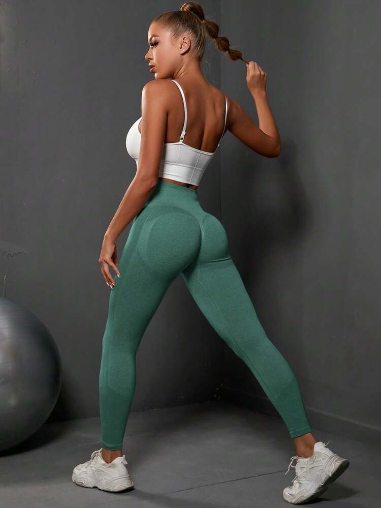 Gameset SHEIN Sport Ladies' New Single-Piece Green Opaque Curved Charm Moisture-Wicking Sweat-Absorbing Base Leggings With Seamless Knitting, High Waist, Buttock-Raising, Slimming Yoga Pants, Sports Compression, Soft Elastic, Tight, Breathable Peach-Bottomed.
Long Sports Pants With A Slimming Silhouette, Suitable For Pilates, Running, Cycling, Fitness, Outdoor Sports, Training. Thick Base Pants For Long Sports, Pants In Fashionable IN Style, Suitable For Spring And Autumn. Tight Long Pants, Ankle-Length Pants, Best-Selling Product, Popular Style.