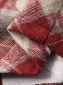 DAZY 女士格子迷你裙，休闲又青春 - 紅色 - 查看 7