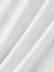 ROMWE Grunge Punk Music Note Print Off Shoulder Women Kpop Top - White - View 4