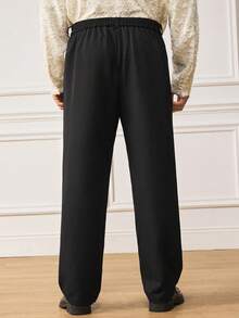 EASEVO 大码男士休闲商务百搭裤 - 黑色 - 查看 2