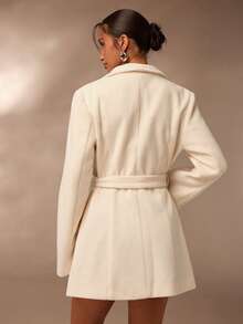 Glamine Women's Apricot Overcoat, Autumn/Winter - Apricot - View 4