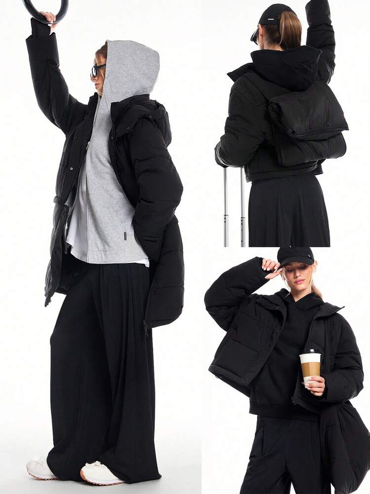 Flex Form Soft Lightweight Warm Chill  Down-Proof Thumbholes 8-In-1 Versatility Jacket Outdoor Daily Casual