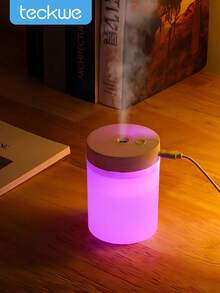 Teckwe Mini Humidifier For Car, Bedroom & Desktop - USB Powered, Large Mist Output, Air Purifying & Aromatherapy