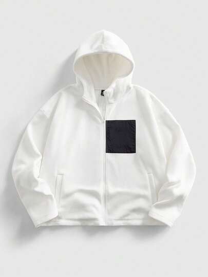 Street Life Sudadera con capucha con cremallera y estampado de la Virgen María, informal, para otoño