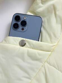 Elamini 女士休闲时尚百搭口袋收腰加厚外套，适合秋冬季外出、通勤和聚会