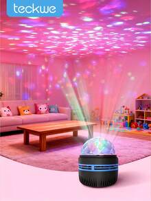 Teckwe Mini Star Projector,Wave Projector USB Powered For Bedroom,Game Room,Home Theater,Ceiling,Room Birthday Gift - Black - View 1