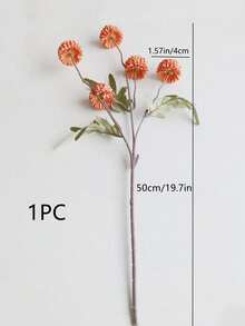 SHEIN Basic living 1/2/5件裝花朵蒲公英人造花，秋季配色，客廳裝飾、餐桌花藝擺飾，情人節、生日、畢業禮物，秋季裝飾 - 彩色 - 查看 3