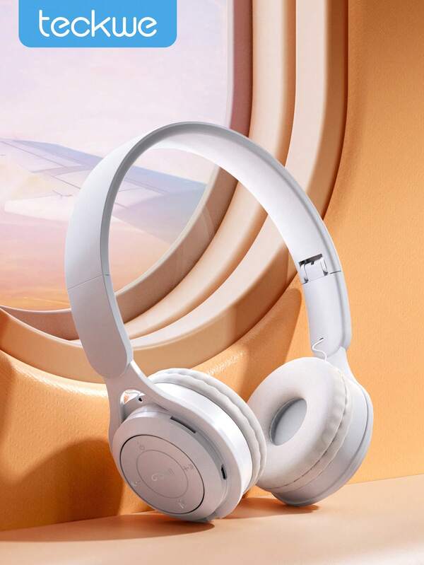 Teckwe Wireless Headset,Foldable Wireless Headphones,Waterproof For Gym & Running,Clear Bass Sound