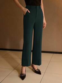 MOTF Classy TAILORED FLARE LEG SUIT PANTS - Dark Green - View 5