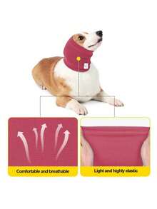 狗狗降噪耳罩，缓解焦虑 – 舒缓犬猫耳罩 – 降噪耳罩，适合梳理毛发、洗澡、烟花和打雷时使用 – 柔软保暖的耳罩，适合小型、中型和大型宠物 – 抗焦虑头罩，适合旅行和兽医就诊 - 玫瑰紅 - 查看 2