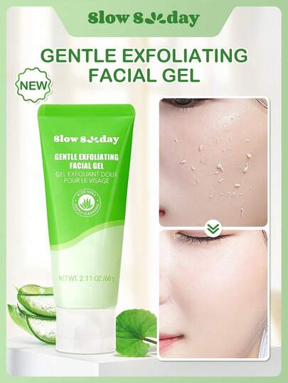 Slow Sunday Gentle Exfoliating Facial Gel, Face Mask, Refreshing & Softening, Brightens Skin, Deeply Cleansing, Gentle Exfoliating, With Aloe Vera Extract, Centella Asiatica Extract & Scrub Particles, Oil Control And Unclog Pores To Reveal Smoother, K Beauty, Suitable For The Face & Body, For Fall/Autumn, K Beauty, For Christmas's Day Holidays & Halloweens, Christmas Party, Christmas Gift