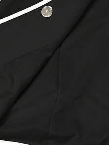 EMERY ROSE 女士秋冬翻领长袖口袋羊毛大衣 - 黑色 - 查看 10