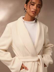 Glamine Women's Apricot Overcoat, Autumn/Winter - Apricot - View 2