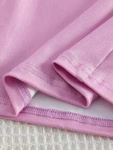 2pcs Young Girls Cute Cat & Heart Glow-In-The-Dark Print Long Sleeve Top And Leggings Pajama Set