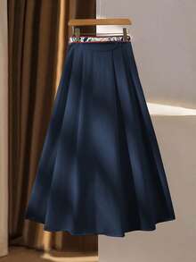 Franclia 新款窄围巾腰带，高品质百搭女裙 - 寶藍色 - 查看 2