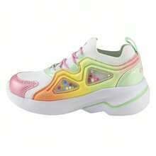 Tenis Para Niña Charly Kids 1098715 Blanco Multicolor Zapatillas Deportivas Textil Suela Gruesa Sneaker Deportivos Infantil Niñas - Blanco - Ver 4