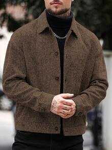 Manfinity CasualCool 男士纯色简约日常长袖大衣