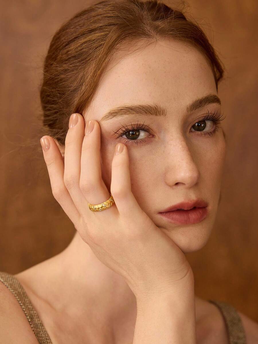 MOTF PREMIUM 18K GOLD PLATED ZIRCONIA RING - Yellow Gold - View 1