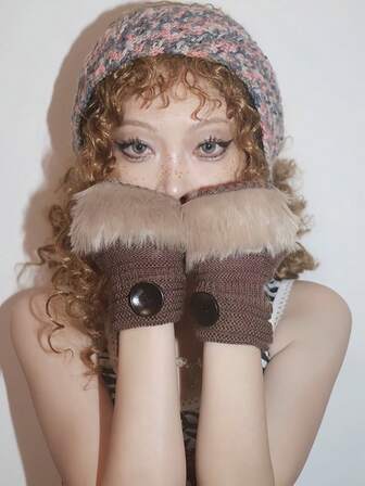 Fairycore Guantes sin dedos para mujer