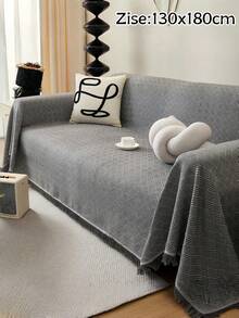 Cirelle Solid Color Sofa Cover With Unique Patterns, Demonstrating The Elegant Style Of Nordic Design. Furniture Protection Cover, With A Soft And Elastic Bottom, Washable, Suitable For Preventing Damage Caused By Pets, Is A High-Quality Sofa Cover. - sofa cover - View 15