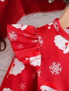 SHEIN Playful Pals 1pc Baby Girls Halloween Mesh Dress, CuteCap Sleevee Long Sleeve Pumpkin, Kitten, Spider, Bat Print Purple Mesh Tutu Skirt, Suitable For Holiday Costume Play, New Autumn/Winter - Red - View 3