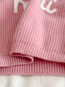 SHEIN Genkimix Kids Cute 3D Floral Embroidered Pink Crew Neck Pullover Sweater For Baby Girls Baby Girl Sweater Name Sweater Baby Mimi Baby Clothes Toddler Sweater Baby Solid Color Knitted Sweater Baby Clothes Fall Sweater Knit Baby Girl Clothes Baby Girl Winter Sweaters Baby Knitted Sweater Baby Knitwear Baby Clothes Girl Fall Sweater Baby Girl Jumper Baby Knitwear Baby Sweater Baby Autumn Winter Baby Girl Jumper Baby Girl Sweaters Baby Clothes Girl Fall Sweater Baby Long Sleeve Top Baby Clothes Black Baby Tops Toddler Tops Baby Clothes Girl Fall Sweater Baby Jumper - Dusty Pink - View 8