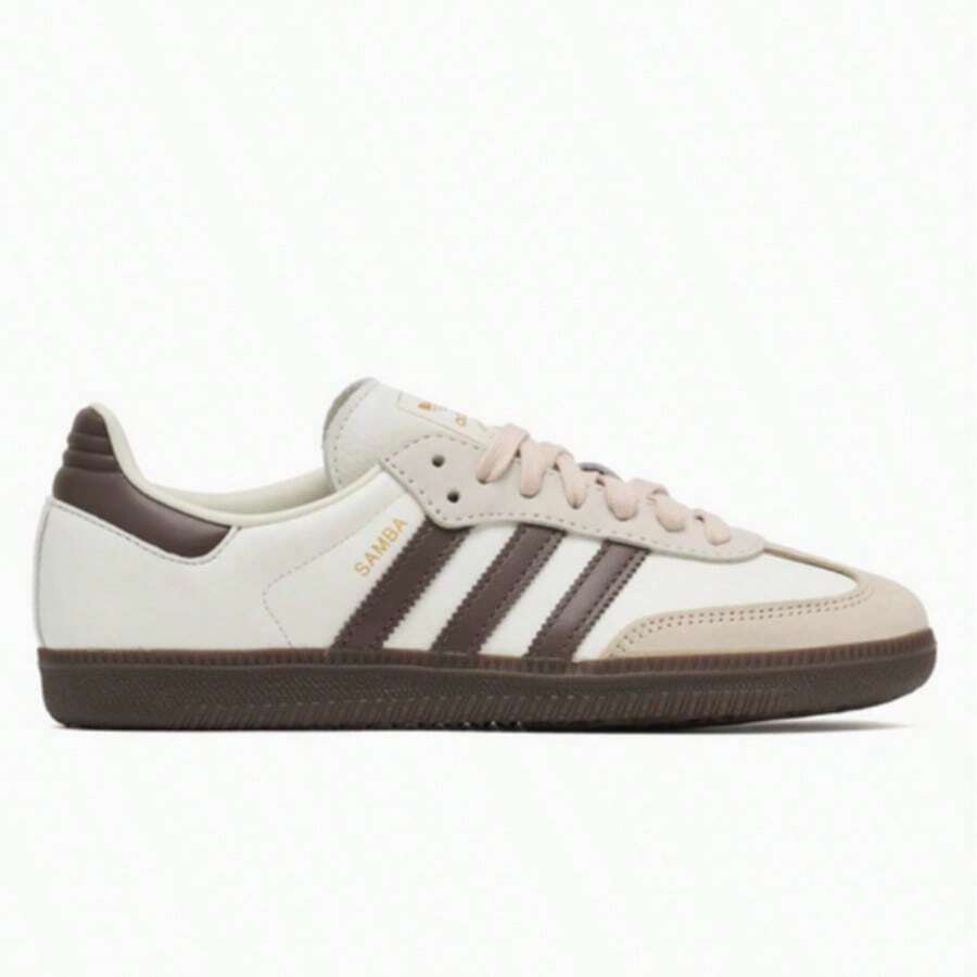 Adidas Samba OG Women's Sneakers White / Earth Strata / Gum JQ1297 - 米白色/大地層/樹膠 - 查看 1