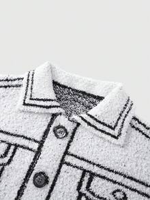 ROMWE MEN Casual 男士时尚印花长袖开衫，冬季款