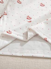 Souflis Babygirl 春秋开学季长袖T恤和打底裤六件套，多种颜色可选，款式可爱，展现清新可爱造型，满足多样化穿搭需求。针织面料，厚度适中，简洁舒适。 - 米色 - 查看 8