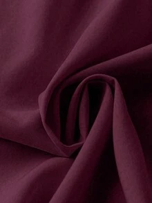 EMERY ROSE Đầm suông tay bo gấu đơn hàng khuy trơn màu thường ngày dành cho nữ - Màu đỏ tím - Xem 4