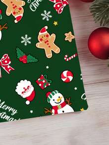 Manfinity RelaxMax T-shirt décontracté à col rond à manches courtes avec imprimé bonhomme de neige et pain d'épices de Noël pour hommes