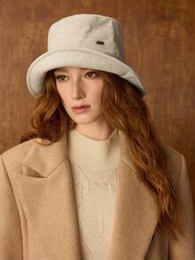 MOTF PREMIUM 女士休闲渔夫帽 - 卡其色 - 查看 3