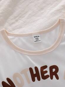 Girls' Snug Fit Pajama Set, Long Sleeve Top & Pants, Cute Capybara & Bow Pattern, Soft & Stretchy Fabric, Suitable For Daily Wear - Multicolor - View 5