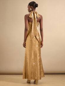 SHEIN Veneréa 女式超长无袖高领连衣裙