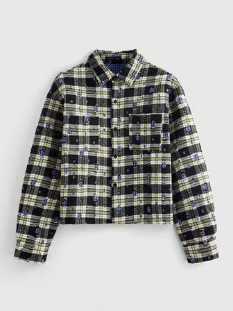 Street Life Men's Plaid Casual Shacket, Autumn/Winter Streetwear