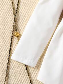 2pcs/Set Tween Girls Casual Striped Long Sleeve Shirt And Stretch Flare Pants Outfit, Suitable For Autumn/Winter - Red - View 7