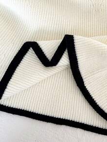 Teen GirlSquare Collar Flare Sleeve Cropped Top, Suitable For Home, Outing, Party, Back To School Bow Clothes Cropped Sweater Tops Cute Clothes Two Piece Cropped Cardigan Girls Top Long Sleeve Top Cute Tops Teen Girl Basic Tops Teen Girl Clothes Top - White - View 8