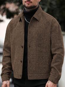 Manfinity CasualCool 男士纯色简约日常长袖大衣