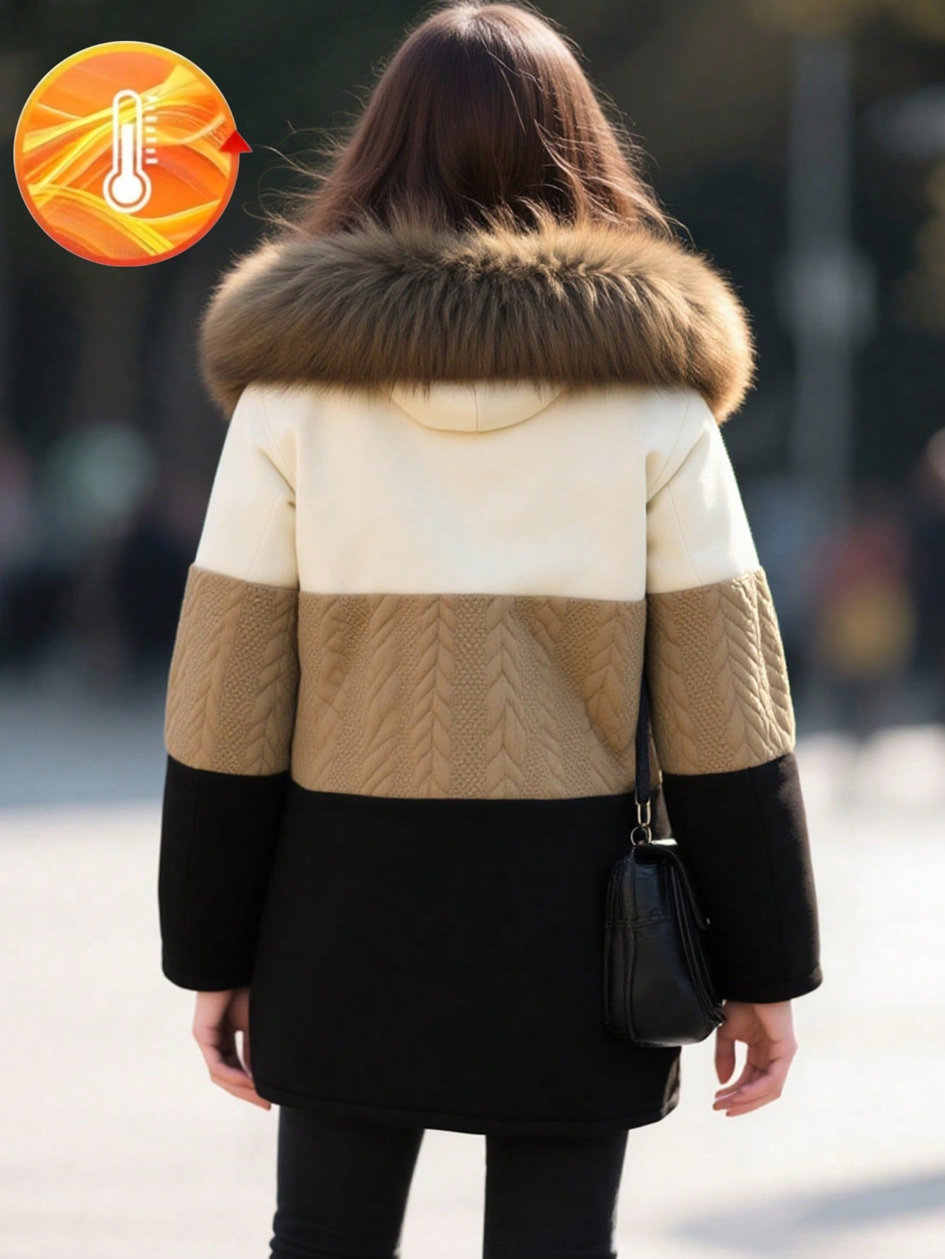 SHEIN Sparklyn جاكيت كاجوال مقنعة للبنات مع جيوب م...