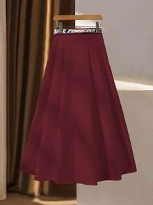 Franclia Váy đa năng khăn quàng cổ dài hẹp thanh lịch mới cho nữ - Màu Đỏ Sâu - Xem 2