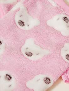 PETSIN 1件宠物猫狗通用经典熊时尚可爱图案印花毛绒保暖弹力舒适狗狗圆领 - 彩色 - 查看 8