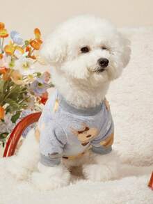 PETSIN 卡通动物印花休闲保暖舒适连帽衫，秋冬款 - 彩色 - 查看 8