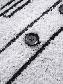 ROMWE MEN Casual 男士时尚印花长袖开衫，冬季款