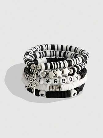 Kawaii 5pcs Fashionable Strawberry Pendant Crystal Beaded Bracelet Set, Sweet & Lovely For Women, Great For Friends And Valentine's Day Gifts,Mom,Mother,Mother's Day,Gift