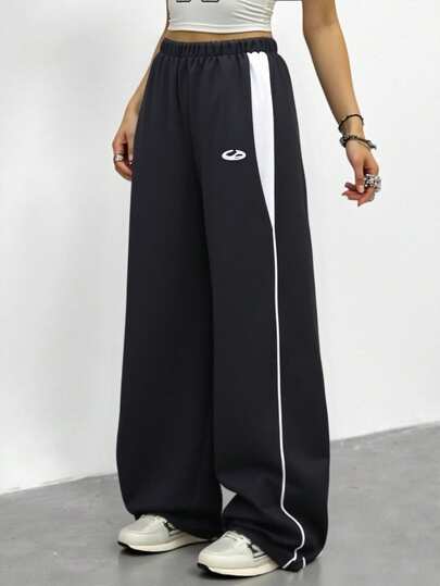 Sparklyn Pantalones casuales clásicos, para primavera y otoño, con cintura de doble capa, de material cómodo y sencillo tipo sudadera, adecuados para estar en casa, hacer ejercicio, se pueden combinar con diferentes prendas superiores para mostrar vitalidad juvenil