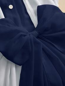 GlowEve 2pcs Set Kemeja dan Celana Wanita Dopamine Modis dan Menyegarkan dengan Kombinasi Warna - Royal Blue - View 7