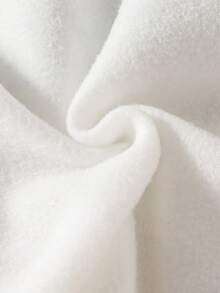 Conjunto de camiseta de manga larga con cuello redondo y estampado de lazos y pantalones para niñas preadolescentes - Blanco y Negro - Ver 7