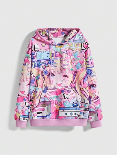 Kawaii Anime Girl Full Print Women Sweatshirt